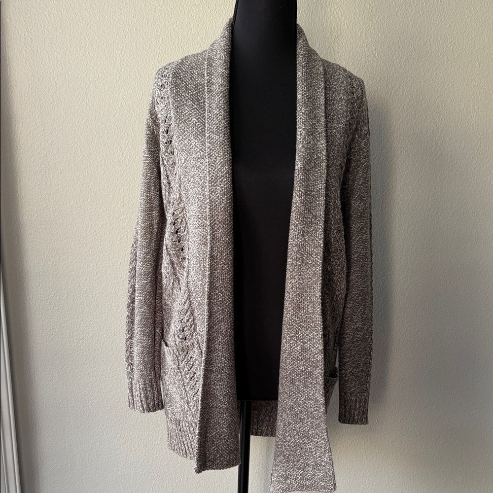 NY Collection Heather Gray Women's Cardigan